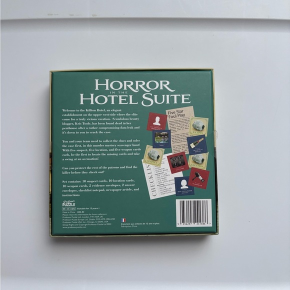 Horror in the Hotel Suite Mystery Game - Picture 2 of 2